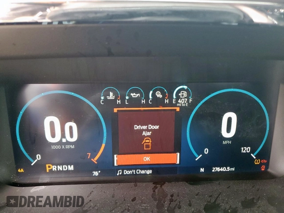 2023 Ford F-150 XL with VIN 1FTFW1ED6PFC00883, listed as a Copart auction lot 60438105 with 27,640 mi miles and Salvage title. Bid and sale history available at DreamBid. Image 9.