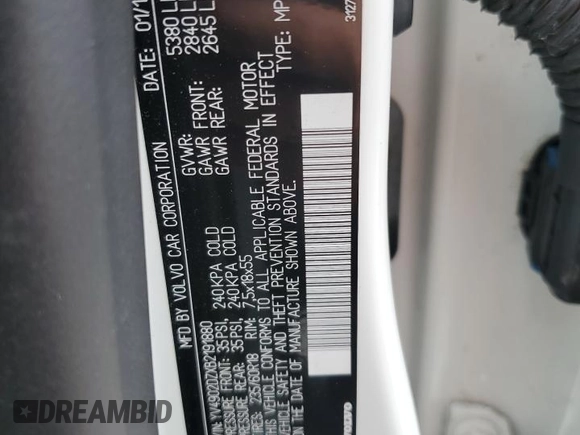 2011 Volvo XC60 3.0T with VIN YV4902DZXB2191880, listed as a Copart auction lot 62069195 with 94,414 mi miles and Clean title. Bid and sale history available at DreamBid. Image 13.