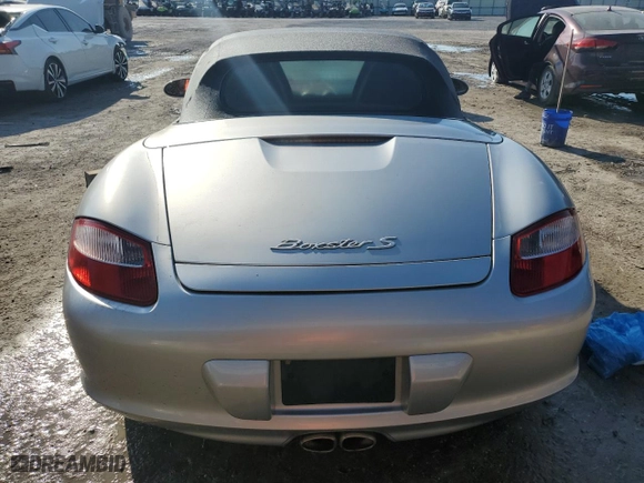 2008 Porsche Boxster S with VIN WP0CB29858U730308, listed as a Copart auction lot 74590884 with 0 mi miles and Salvage Title. Bid and sale history available at carsss.com. Image 6.