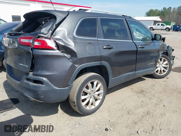 2014 Jeep Cherokee Limited with VIN 1C4PJLDS4EW283855, listed as a IAAI auction lot 41840848 with 143,686 mi miles. Bid and sale history available at carsss.com. Image 4.