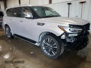 2021 Infiniti QX80 SENSORY with VIN JN8AZ2BE6M9273576, listed as a Copart auction lot 48598775 with 119,294 mi miles and Salvage Title. Bid and sale history available at carsss.com. Image 4.