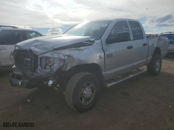 2007 Dodge Ram 2500 Laramie with VIN 1D7KS28A07J623513, listed as a Copart auction lot 46639475 with 241,763 mi miles and Salvage Title. Bid and sale history available at carsss.com. Image 1.