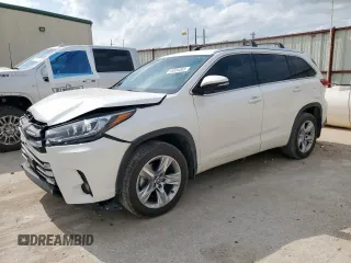 2018 Toyota Highlander Limited with VIN 5TDYZRFH0JS249343, listed as a Copart auction lot 55034365 with 42,205 mi miles and Salvage title. Bid and sale history available at DreamBid. Image 1.
