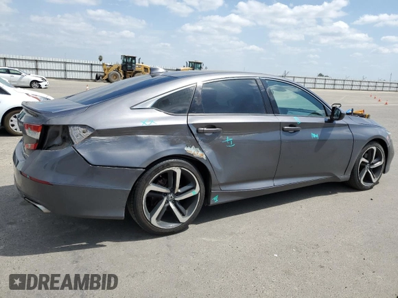 2019 Honda Accord Sport with VIN 1HGCV1F36KA043505, listed as a Copart auction lot 52992535 with 110,742 mi miles and Salvage Title. Bid and sale history available at DreamBid. Image 3.