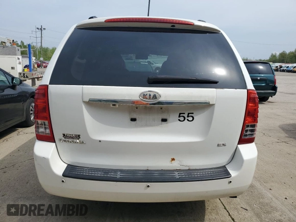 2012 Kia Sedona EX with VIN KNDMH4C75C6420641, listed as a Copart auction lot 55310425 with 212,998 mi miles and Clean Title. Bid and sale history available at carsss.com. Image 6.