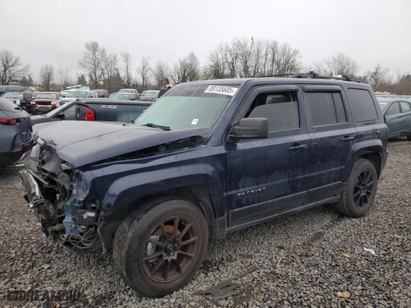 2014 Jeep Patriot High Altitude with VIN 1C4NJPFA3ED696705, listed as a Copart auction lot 89135605 with 0 mi miles and Salvage Title. Bid and sale history available at carsss.com. Image 1.