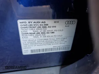 2019 Audi SQ5 Prestige with VIN WA1C4AFY4K2078741, listed as a Copart auction lot 79293214 with 39,020 mi miles and Salvage Title. Bid and sale history available at DreamBid. Image 15.