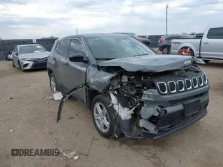 2024 Jeep Compass Sport with VIN 3C4NJDANXRT583844, listed as a IAAI auction lot 41359436 with 12,622 mi miles. Bid and sale history available at carsss.com. Image 1.