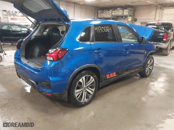 2021 Mitsubishi Outlander Sport ES with VIN JA4ARUAU3MU007049, listed as a IAAI auction lot 41306164 with 106,967 mi miles. Bid and sale history available at carsss.com. Image 4.