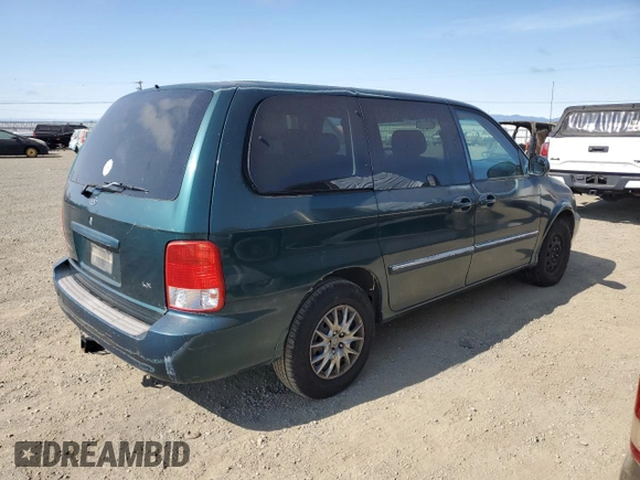 2002 Kia Sedona LX with VIN KNDUP131026325853, listed as a Copart auction lot 65872234 with 114,798 mi miles and Clean Title. Bid and sale history available at carsss.com. Image 3.