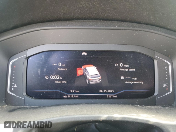 2023 Volkswagen Atlas SE with VIN 1V2WR2CA1PC530856, listed as a Copart auction lot 52601925 with 32,671 mi miles and Salvage title. Bid and sale history available at DreamBid. Image 9.