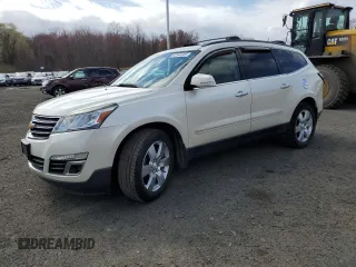 2013 Chevrolet Traverse LTZ z VIN 1GNKVLKD4DJ186516, wystawiony jako Copart lot #52544325 z przebiegiem 111 357 mil mil oraz Czysty tytuł • Clean title. Historia ofert i sprzedaży dostępna na DreamBid. Obrazek 1.