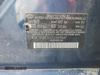 2018 Hyundai Sonata Limited with VIN 5NPE34AF6JH618662, listed as a Copart auction lot 43396525 with 83,397 mi miles and Salvage Title. Bid and sale history available at DreamBid. Image 12.