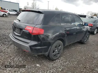 2009 Acura MDX Tech Pkg with VIN 2HNYD28609H501761, listed as a Copart auction lot 44110645 with Not Provided miles and Salvage Title. Bid and sale history available at carsss.com. Image 3.