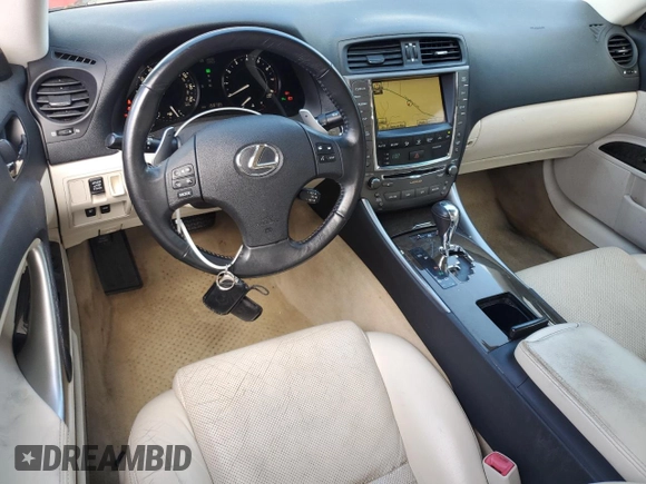 2010 Lexus IS 250 C with VIN JTHFF2C21A2514011, listed as a Copart auction lot 62600795 with 159,785 mi miles and Clean title. Bid and sale history available at DreamBid. Image 8.