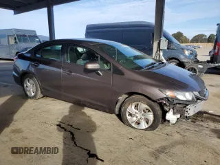 2015 Honda Civic Sedan LX with VIN 19XFB2E56FE006521, listed as a Copart auction lot 49694945 with 75,388 mi miles and Clean Title. Bid and sale history available at carsss.com. Image 4.