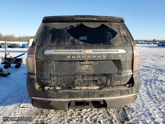 2023 Chevrolet Suburban LT with VIN 1GNSKCKDXPR339043, listed as a Copart auction lot 46043755 with 43,908 mi miles and Non Repairable. Bid and sale history available at carsss.com. Image 6.