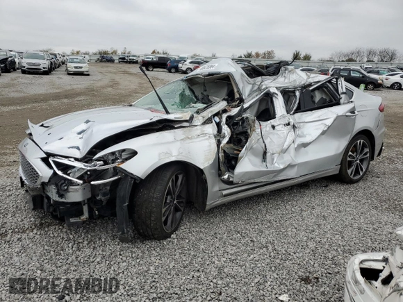 2019 Ford Fusion Titanium with VIN 3FA6P0D96KR254352, listed as a Copart auction lot 80476984 with 0 mi miles and Salvage Title. Bid and sale history available at carsss.com. Image 1.