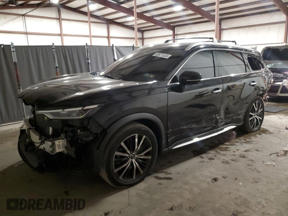 2022 Infiniti QX60 Sensory with VIN 5N1DL1GS6NC339921, listed as a Copart auction lot 83871054 with 23,570 mi miles and Salvage title. Bid and sale history available at DreamBid. Image 1.
