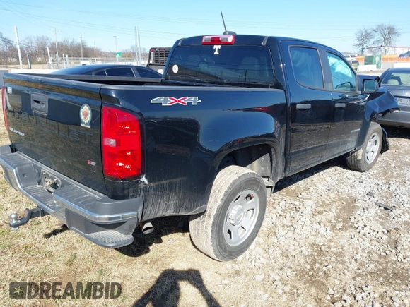 2021 Chevrolet Colorado 4WD Work Truck with VIN 1GCGTBENXM1298059, listed as a IAAI auction lot 41465118 with Not provided miles and . Bid and sale history available at DreamBid. Image 4.