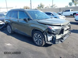 2025 Subaru Forester Touring with VIN JF2SLDTC2SH492775, listed as a IAAI auction lot 42526318 with 1,757 mi miles and . Bid and sale history available at DreamBid. Image 1.