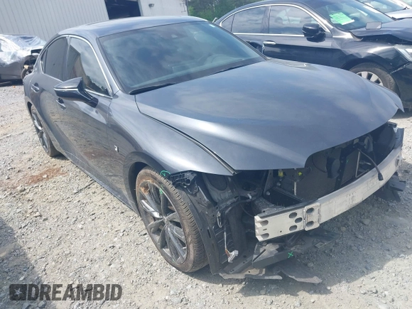 2021 Lexus IS 350 F Sport with VIN JTHGZ1B24M5044762, listed as a IAAI auction lot 42119787 with 47,321 mi miles and . Bid and sale history available at DreamBid. Image 1.