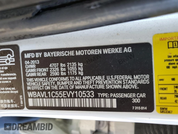 2014 BMW X1 xDrive28i with VIN WBAVL1C55EVY10533, listed as a Copart auction lot 49044025 with 157,004 mi miles and Salvage Title. Bid and sale history available at carsss.com. Image 13.