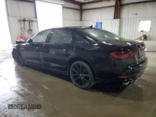 2024 Audi S8 with VIN WAULSBF89RN010765, listed as a Copart auction lot 49784285 with 13,724 mi miles and Salvage Title. Bid and sale history available at DreamBid. Image 2.