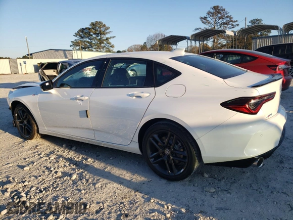 2025 Acura TLX w/A-Spec Package with VIN 19UUB6F54SA000910, listed as a Copart auction lot 82990624 with 5 mi miles and Salvage Title. Bid and sale history available at DreamBid. Image 2.