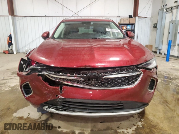 2021 Buick Envision Avenir with VIN LRBFZSR42MD166292, listed as a Copart auction lot 41737605 with 21,560 mi miles and Salvage Title. Bid and sale history available at carsss.com. Image 5.