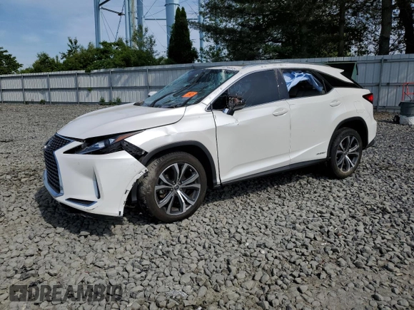 2021 Lexus RX 450h z VIN 2T2HGMDA7MC059840, wystawiony jako Copart lot #56786305 z przebiegiem 33 105 mil mil oraz Szkoda całkowita • Salvage title. Historia ofert i sprzedaży dostępna na DreamBid. Obrazek 1.
