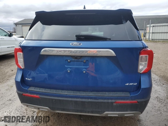 2022 Ford Explorer XLT with VIN 1FMSK8DH7NGA62104, listed as a Copart auction lot 50810145 with 65,605 mi miles and Salvage Title. Bid and sale history available at DreamBid. Image 6.