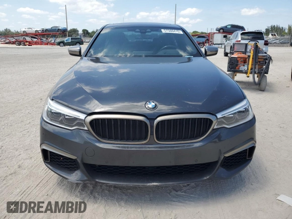 2019 BMW 5 Series M550i xDrive with VIN WBAJB9C56KB288993, listed as a Copart auction lot 57566415 with Not provided miles and Non repairable. Bid and sale history available at DreamBid. Image 5.