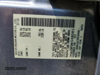 2010 Nissan Altima S with VIN 1N4AL2AP3AN548085, listed as a Copart auction lot 61909105 with 139,373 mi miles and Salvage title. Bid and sale history available at DreamBid. Image 12.