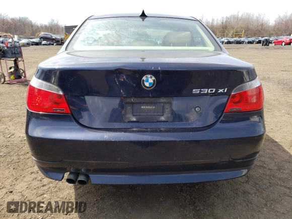 2006 BMW 5 Series 530xi with VIN WBANF735X6CG67105, listed as a Copart auction lot 51632655 with 164,969 mi miles and Salvage Title. Bid and sale history available at DreamBid. Image 6.