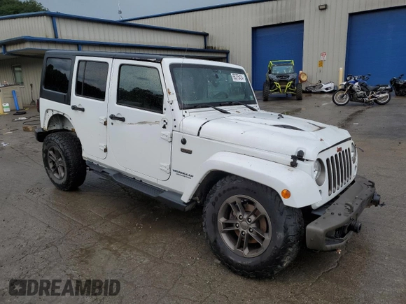 2016 Jeep Wrangler Unlimited Sahara with VIN 1C4BJWEGXGL245041, listed as a Copart auction lot 88099245 with 134,768 mi miles and Salvage title. Bid and sale history available at DreamBid. Image 4.