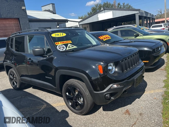 2021 Jeep Renegade Sport with VIN ZACNJDAB5MPN08584, listed as a Copart auction lot 45045155 with 52,840 mi miles and Clean title. Bid and sale history available at DreamBid. Image 1.