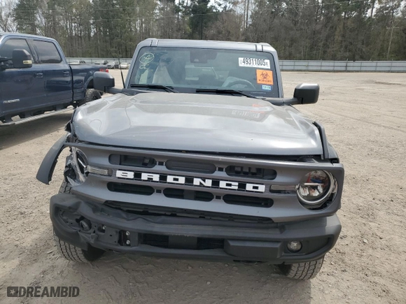 2024 Ford Bronco Big Bend with VIN 1FMDE7AH0RLA55295, listed as a Copart auction lot 49311005 with 3,383 mi miles and Salvage Title. Bid and sale history available at carsss.com. Image 5.