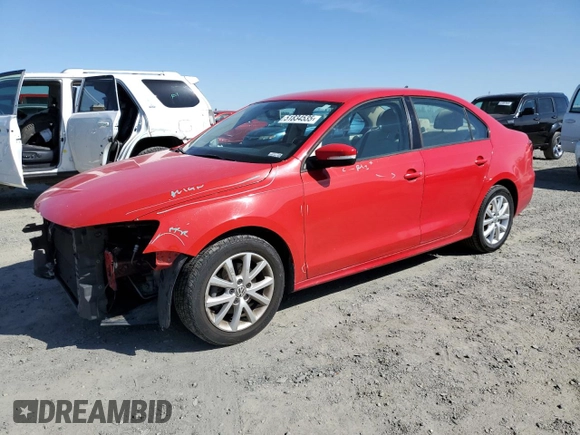 2012 Volkswagen Jetta Sedan SE w/Convenience with VIN 3VWDX7AJ4CM301172, listed as a Copart auction lot 51834535 with 164,211 mi miles and Salvage Title. Bid and sale history available at carsss.com. Image 1.