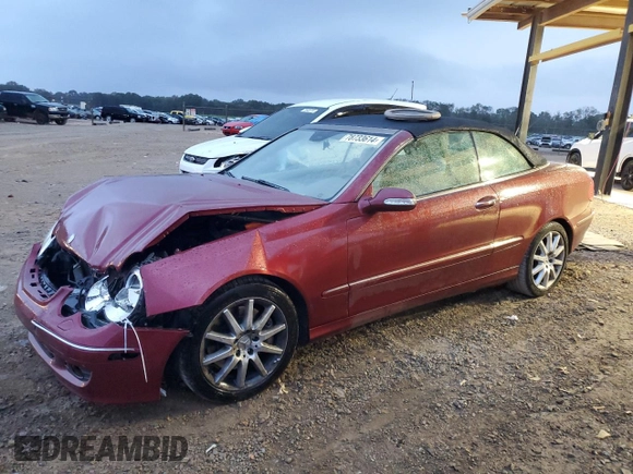 2007 Mercedes-Benz CLK 350 with VIN WDBTK56F17F217689, listed as a Copart auction lot 78733614 with 137,068 mi miles and Salvage Title. Bid and sale history available at DreamBid. Image 1.