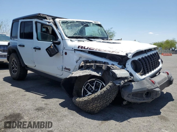 2024 Jeep Wrangler Rubicon with VIN 1C4PJXFG1RW300794, listed as a Copart auction lot 60173765 with 22,652 mi miles and Clean title. Bid and sale history available at DreamBid. Image 4.