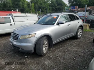 2003 Infiniti FX Options with VIN JNRAS08WX3X207871, listed as a Copart auction lot 64374245 with Not provided miles and Salvage title. Bid and sale history available at DreamBid. Image 1.