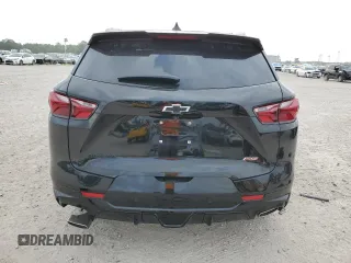 2022 Chevrolet Blazer RS with VIN 3GNKBERS0NS112129, listed as a Copart auction lot 55105345 with 27,600 mi miles and Salvage title. Bid and sale history available at DreamBid. Image 6.