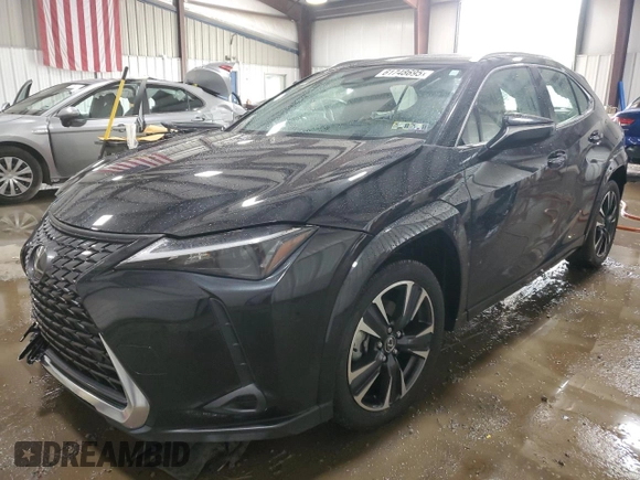 2025 Lexus UX 300h with VIN JTHUCJDH7S2003370, listed as a Copart auction lot 61748695 with 15,830 mi miles and Salvage title. Bid and sale history available at DreamBid. Image 1.