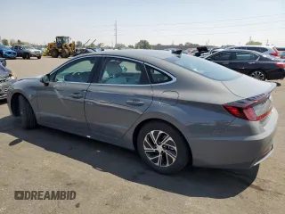 2022 Hyundai Sonata Hybrid Blue with VIN KMHL24JJ5NA048421, listed as a Copart auction lot 81915304 with 23,813 mi miles and Clean Title. Bid and sale history available at carsss.com. Image 2.
