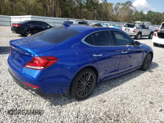 2019 Genesis G70 Advanced with VIN KMTG34LA0KU031831, listed as a Copart auction lot 74496674 with 46,714 mi miles and Salvage Title. Bid and sale history available at DreamBid. Image 3.