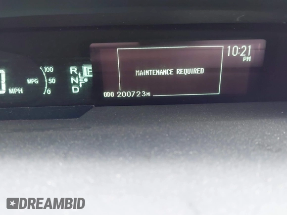 2013 Toyota Prius One z VIN JTDKN3DU1D1675316, wystawiony jako IAAI lot #42091871 z przebiegiem 200 723 mil mil oraz . Historia ofert i sprzedaży dostępna na DreamBid. Obrazek 16.