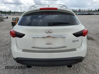2014 Infiniti QX70 with VIN JN8CS1MU5EM450385, listed as a Copart auction lot 60201735 with 196,097 mi miles and Salvage title. Bid and sale history available at DreamBid. Image 6.