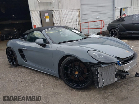 2023 Porsche 718 Spyder with VIN WP0CC2A83PS222034, listed as a IAAI auction lot 41222380 with 5,932 mi miles and . Bid and sale history available at DreamBid. Image 1.