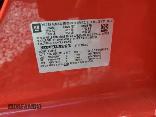 2016 Chevrolet Silverado 1500 LT with VIN 3GCUKREC8GG379208, listed as a Copart auction lot 53381765 with 91,530 mi miles and Salvage Title. Bid and sale history available at DreamBid. Image 12.